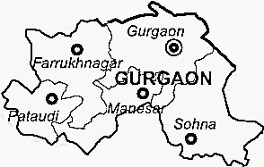Gurgaon District Gurgaon District Map