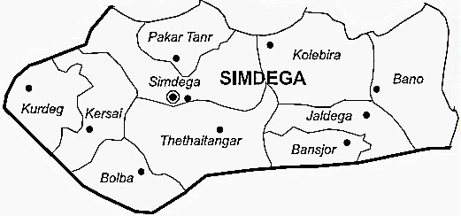 Simdega District Simdega District Map