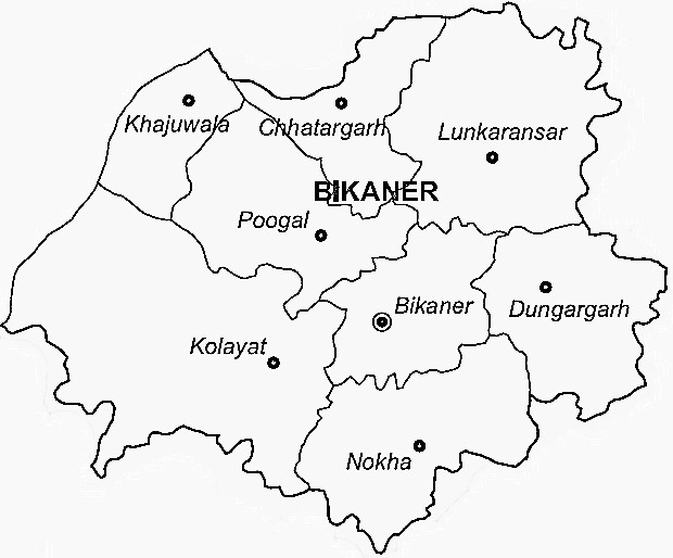 Bikaner District Bikaner District Map