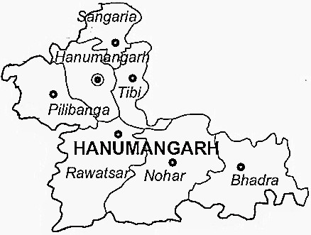 Hanumangarh District Hanumangarh District Map