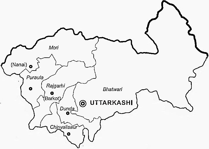 Uttar Kashi District Uttar Kashi District Map
