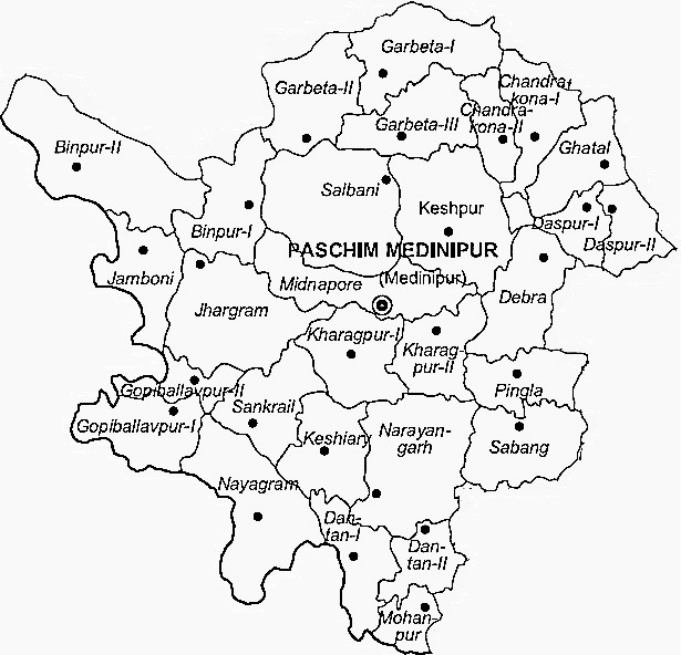 Medinipur West District Medinipur West District Map
