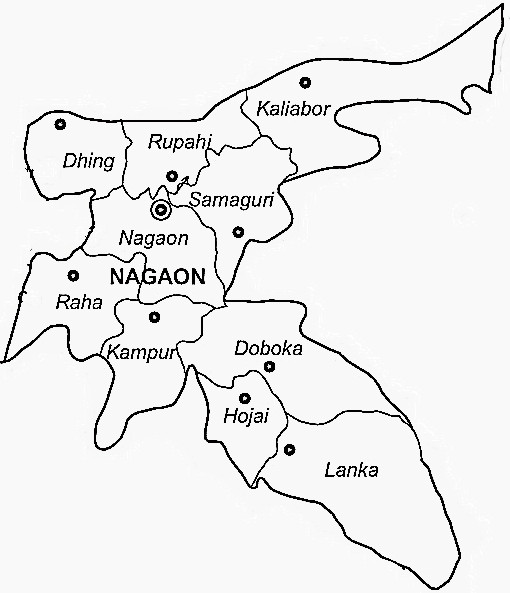Nagaon District Nagaon District Map