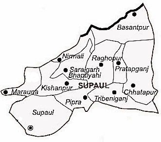 Supaul District Supaul District Map