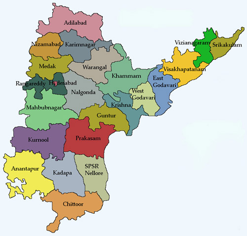 Andhra Pradesh Map Telugu Andhra Pradesh State