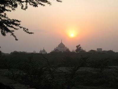 sunset at Kusum Sarovar