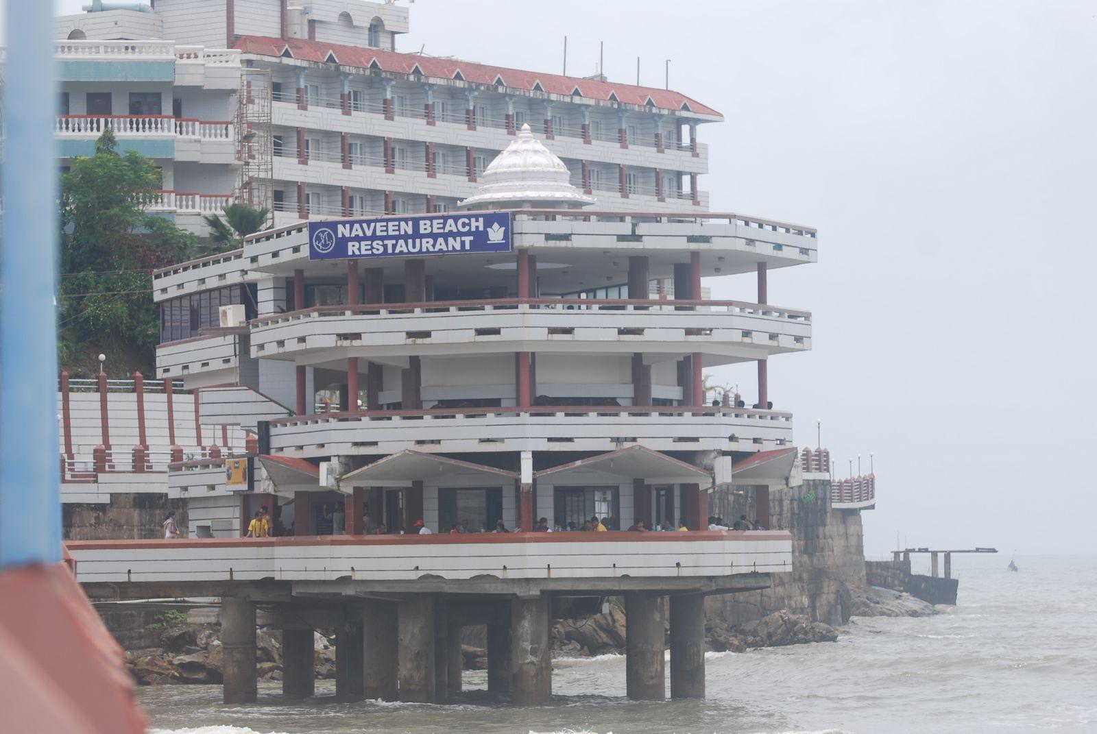 view of Beach hotel at Murudeshwar