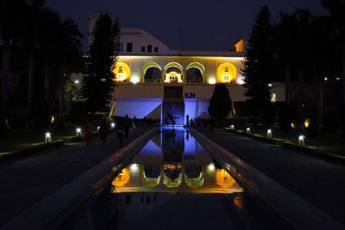 Pinjore Gardens at night