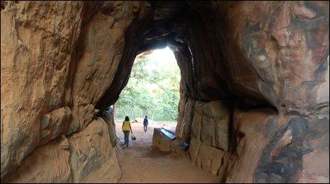 Distant View of Bhimbetka caves