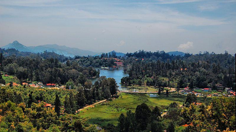 Panoramic view of Kodaikanal