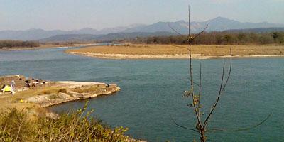 Main Ganga river before the Bhimgoda barrage Haridwar