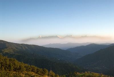 Mukteshwar, a view of the Himalayas