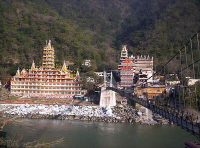 Rishikesh view across bridge