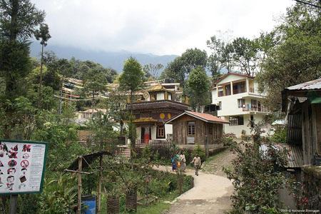 Village near Khecheolpalri Lake