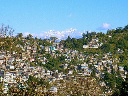 Kalimpong town as viewed from a distant hill